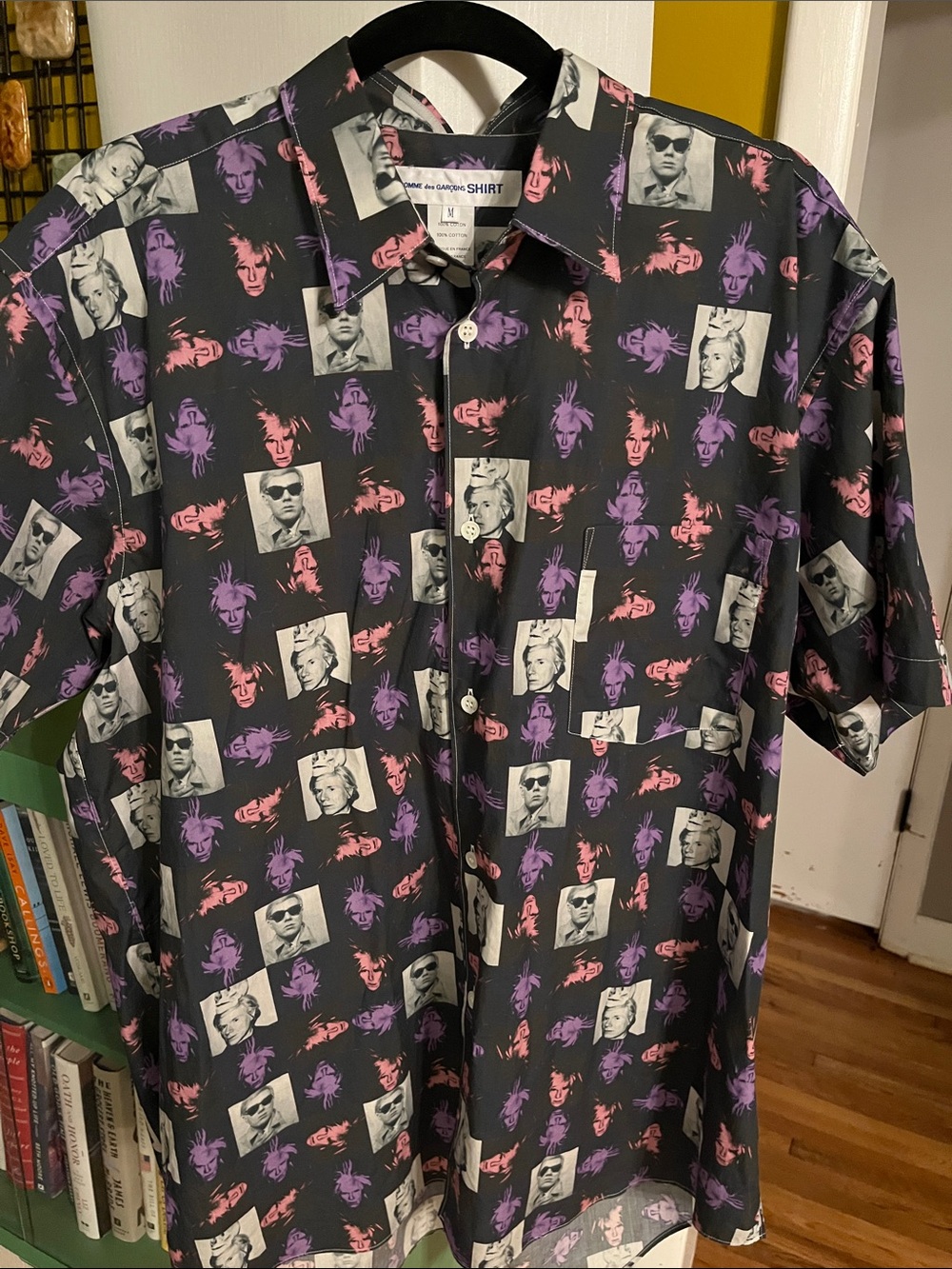 Andy Warhol Black Pop-Art Short-Sleeve Button Shirt
